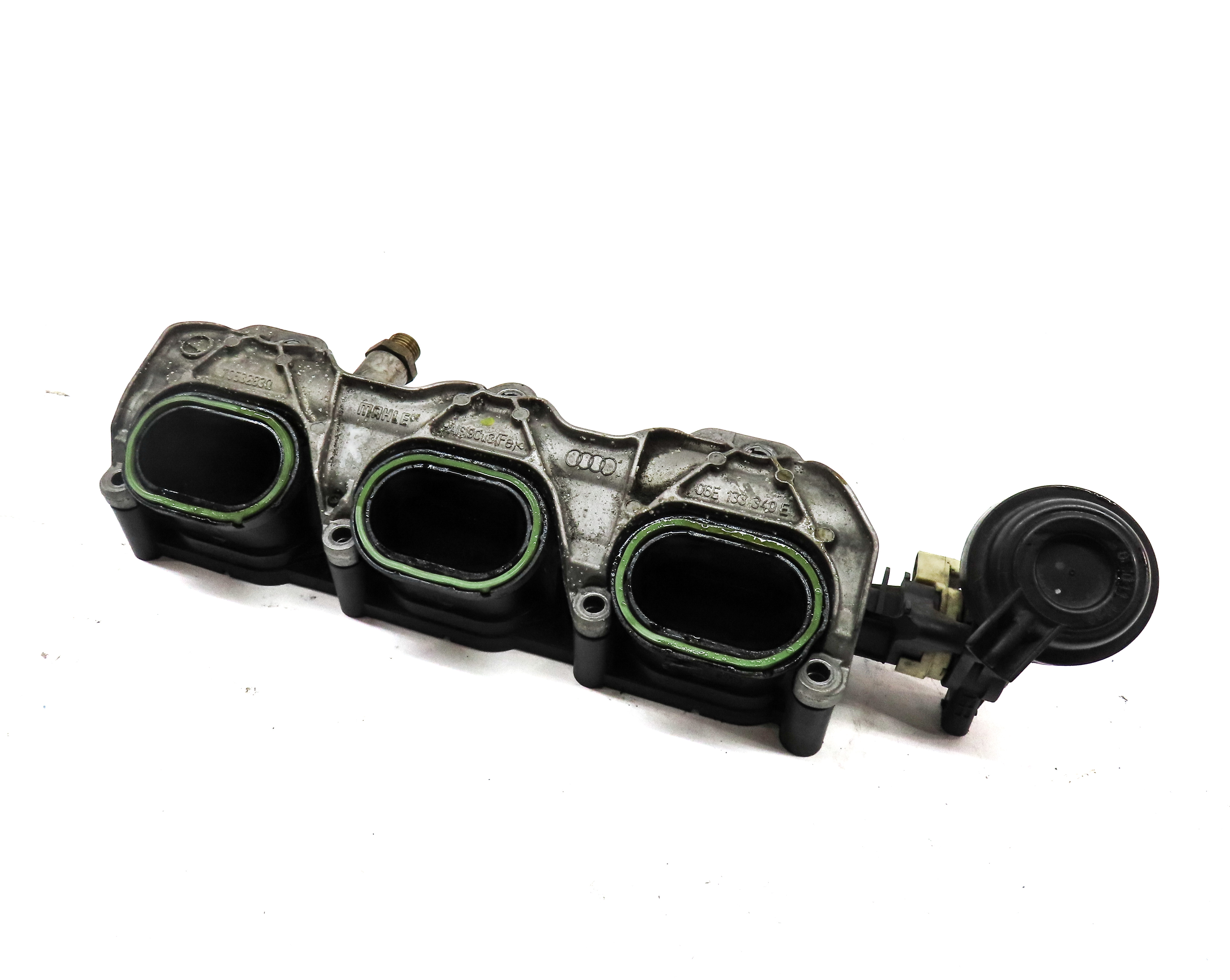 12 AUDI S4 B8 8K 3.0L (CCBA) RIGHT PASSENGER LOWER INTAKE MANIFOLD w/ FUEL RAIL — exact item pictured